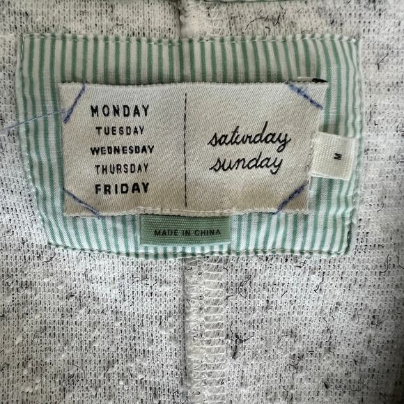 Anthropologie Saturday Sunday Cardigan Women's Medium Long Sleeve Gray Pockets - Picture 5 of 9